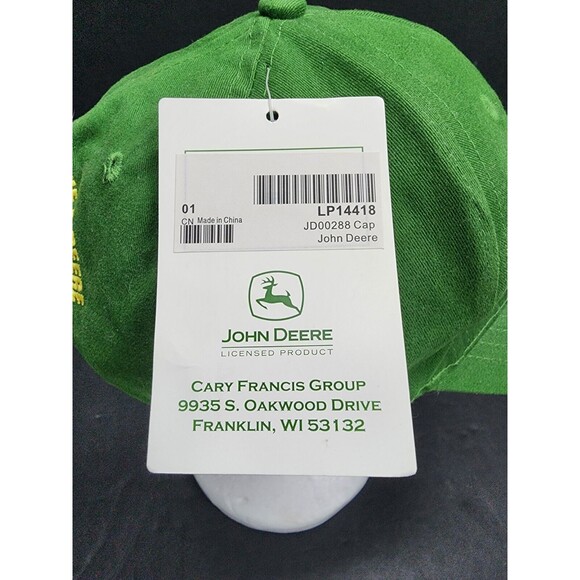 NWT John Deere Green Adjustable Hat - Picture 6 of 7